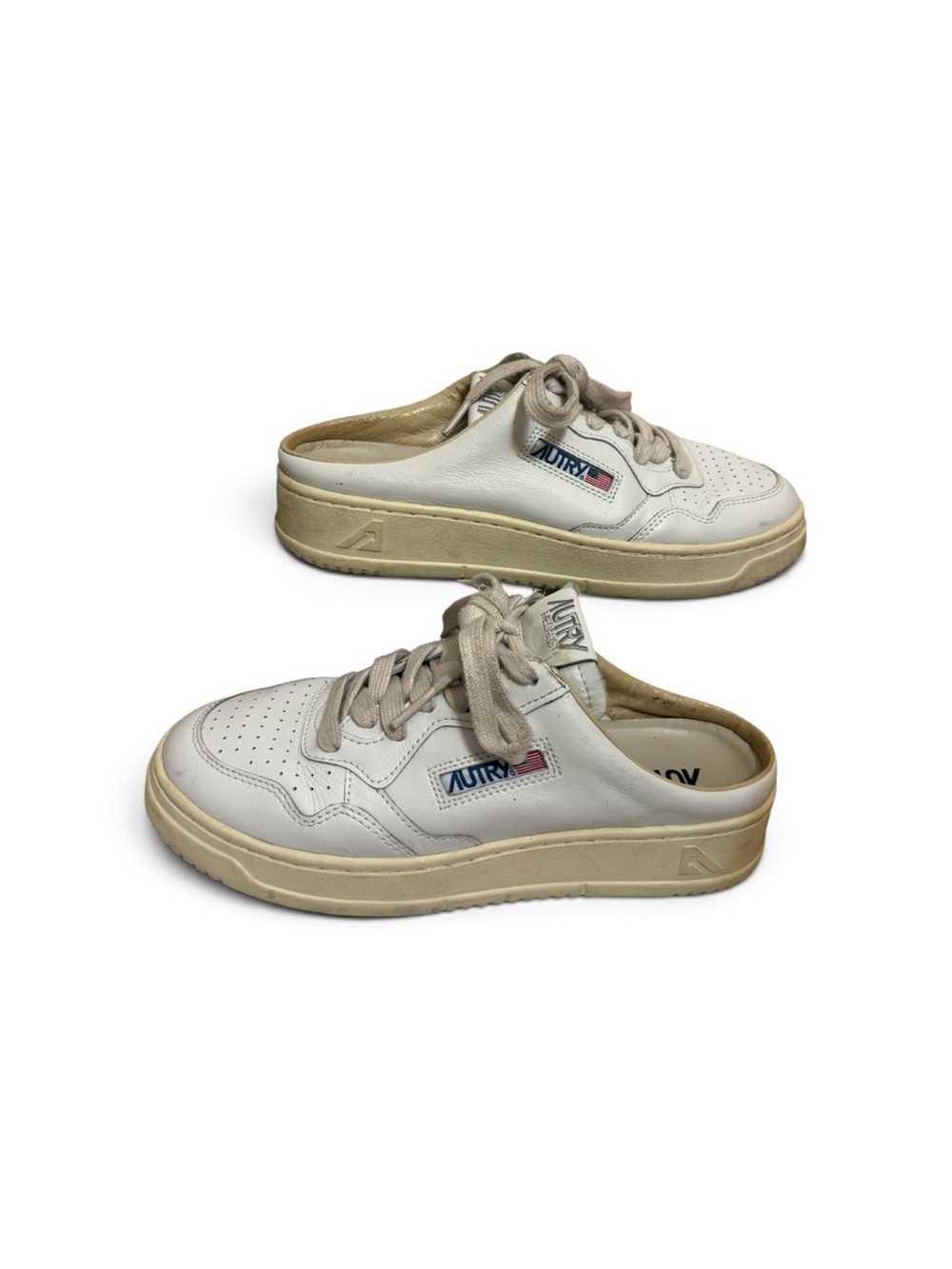 Autry | White Leather Slip-On Sneaker Mules size 37